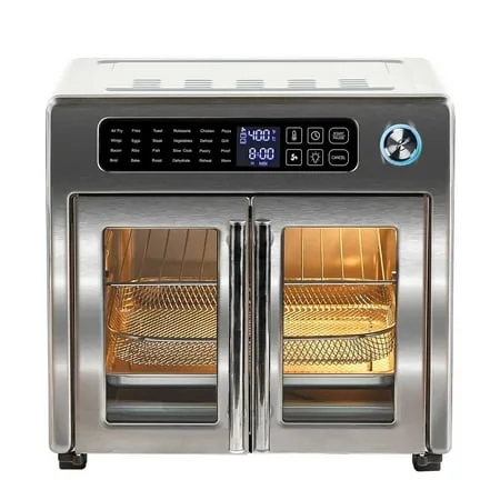 FRENCHS DOOR AIR FRYER DE ACERO INOXIDABLE 10 EN 1