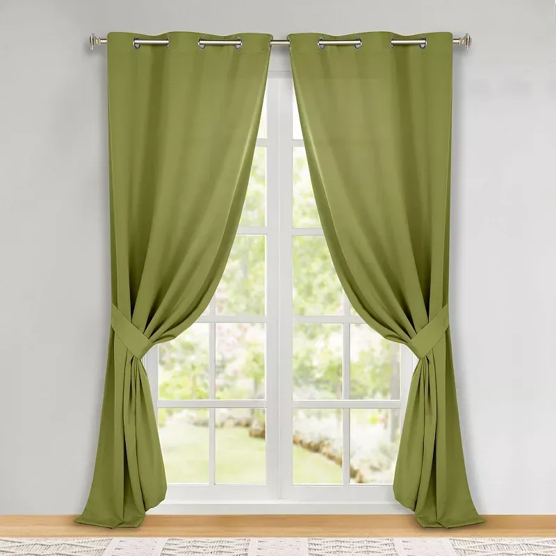 JUEGO DE CORTINAS BLACK OUT COLOR VERDE