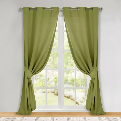 JUEGO DE CORTINAS BLACK OUT COLOR VERDE