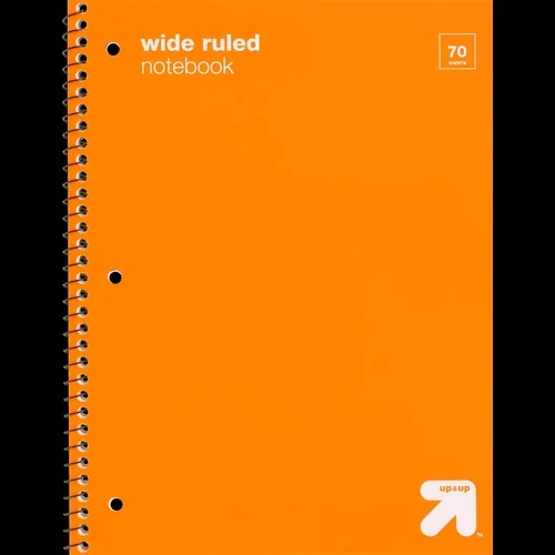 CUADERNO RAYADO WIDE RULED ANRANJADO