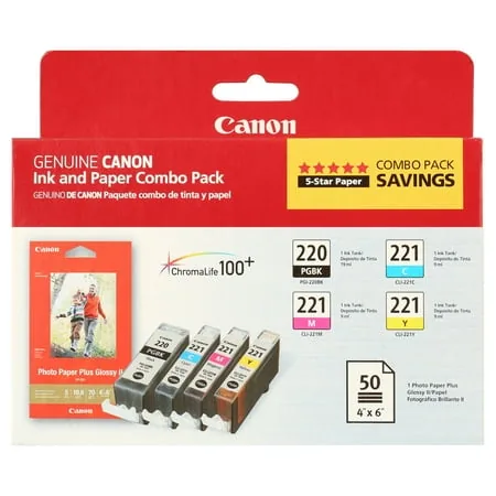 PAQUETE DE COMBO DE TINTA Y PAPEL PARA IMPRESORA