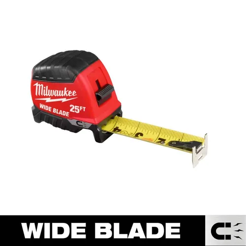 CINTA METRICA MILWAUKEE HOJA ANCHA 25 FT