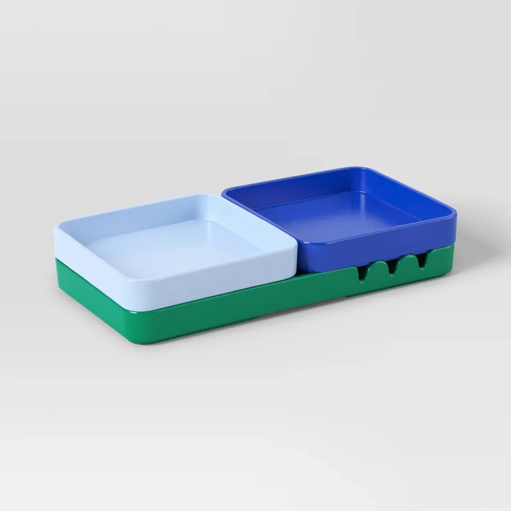 BANDEJAS DECORATIVAS 3 UNIDADES, AZUL/VERDE - ROOM ESSENTIALS™