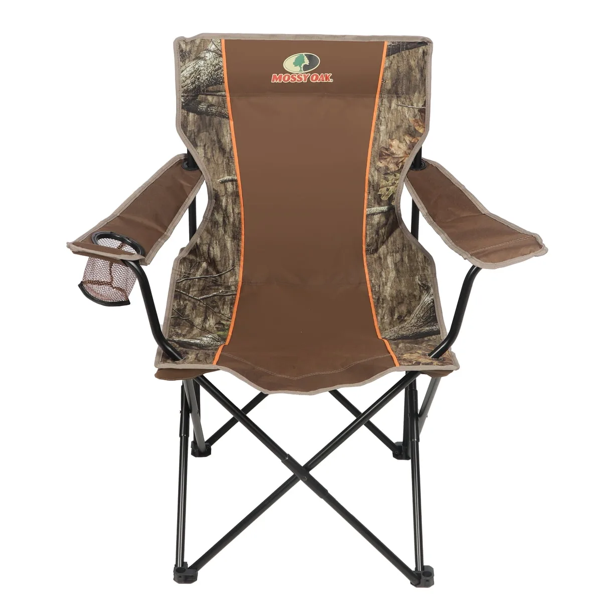 SILLA DE CAMPING CON REPOSABRAZOS SUAVES DE CAMUFLAJE MOSSY OAK