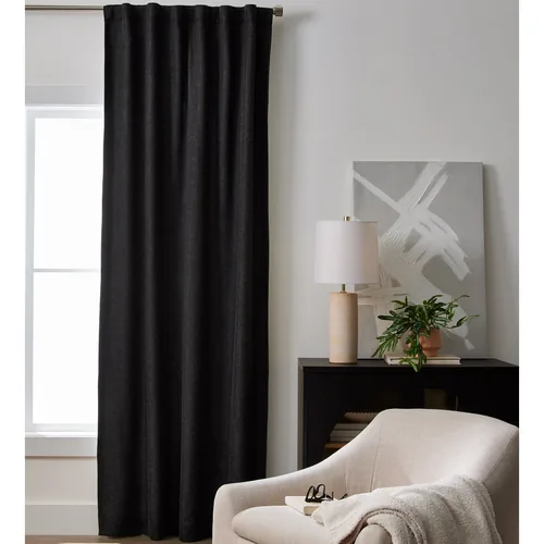 CORTINA INDIVIDUAL OPACA DE MEZCLA DE LINO BETTER HOMES & GARDENS