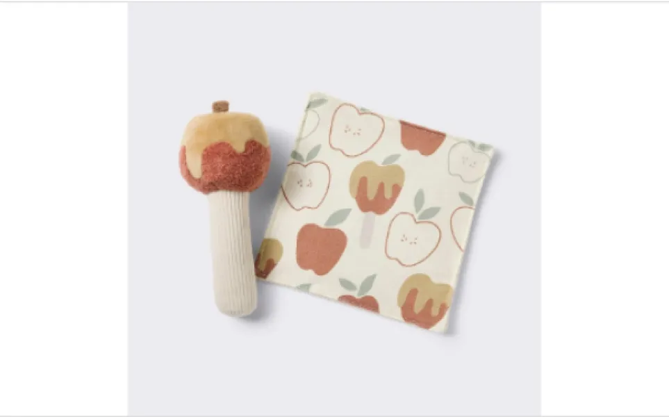 Papel arrugado de manzana + Set de juguetes para bebé