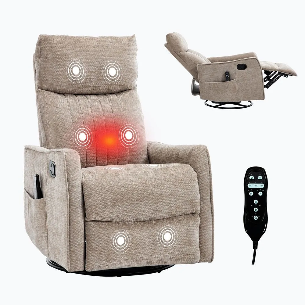 Sillón reclinable manual con masaje térmico