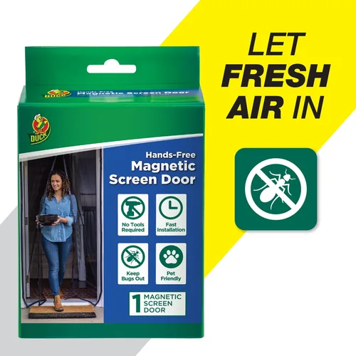 PUERTA MOSQUITERA MAGNÉTICA MANOS LIBRES DUCK BRAND DE 86 X 39 PULGADAS