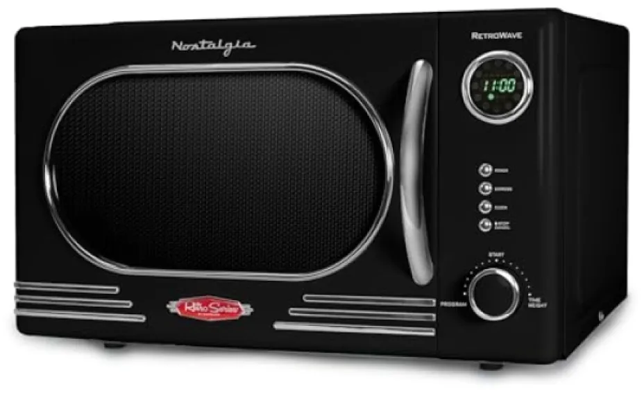HORNO MICROONDAS RETRO NOSTALGIA DE 1.1 PIES CÚBICOS