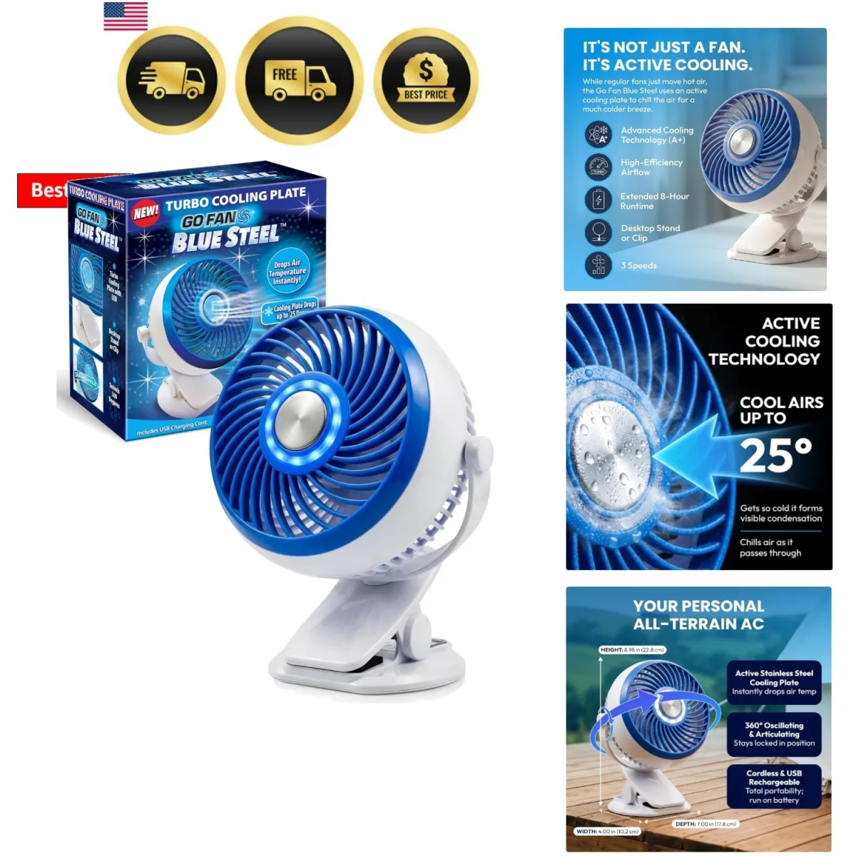 VENTILADOR GO FAN BLUE
