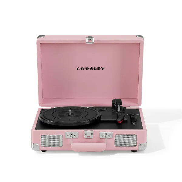Tocadiscos Crosley Cruiser Premier con altavoces y Bluetooth - Rosa palo