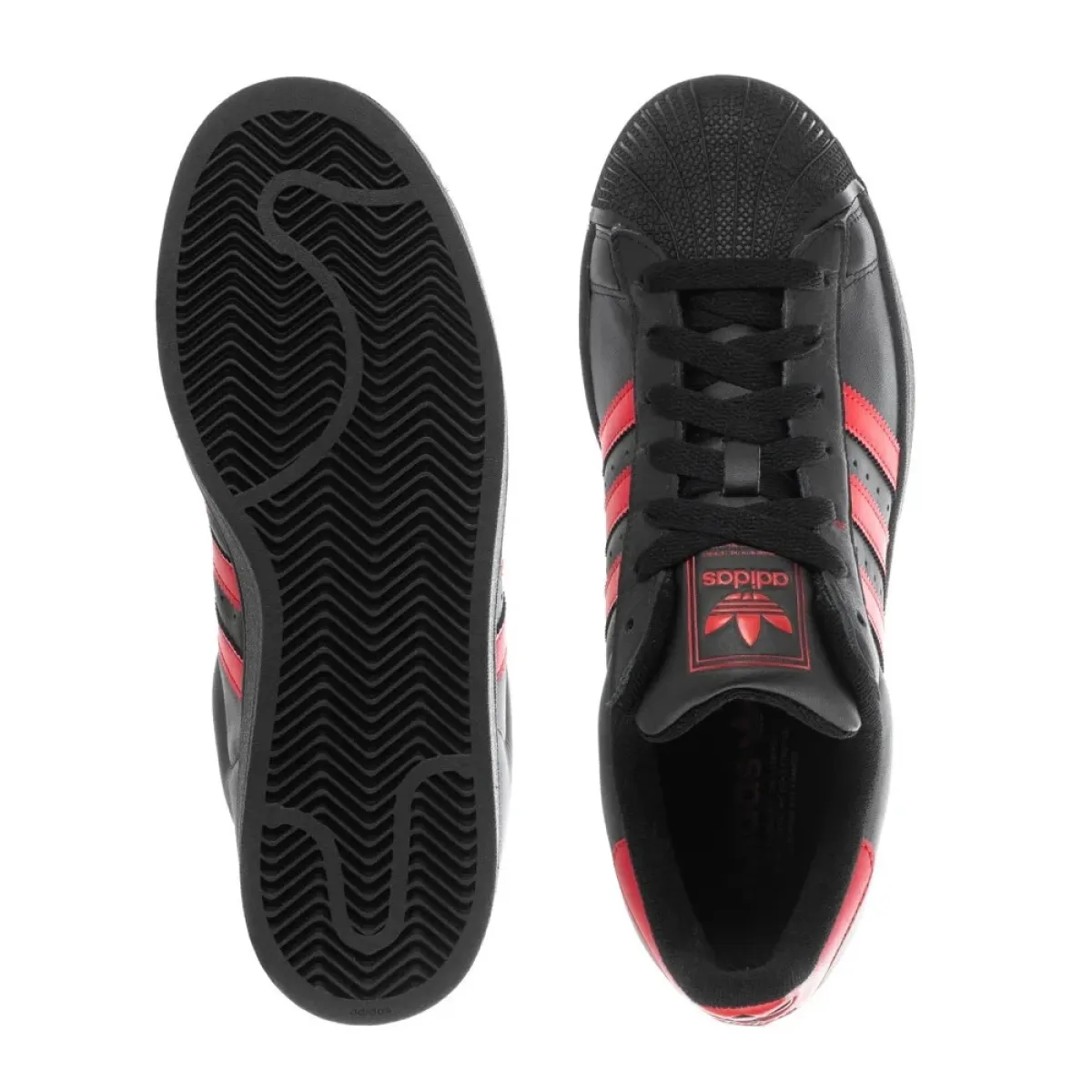 ADIDAS SUPERSTAR II NEGRO/ROJO